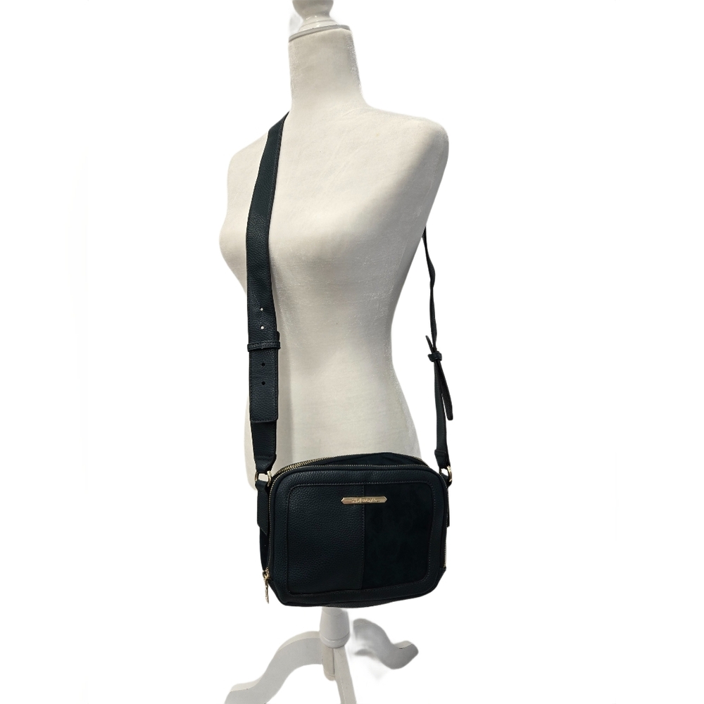 Steve Madden Faux Leather & Suede Crossbody Bag in Deep Teal